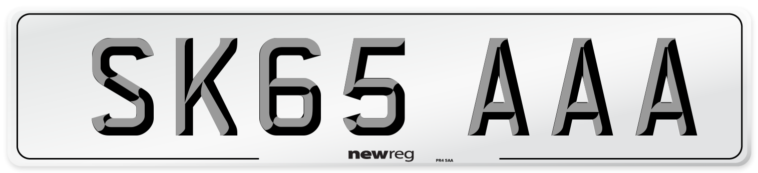 SK65 AAA Number Plate from New Reg